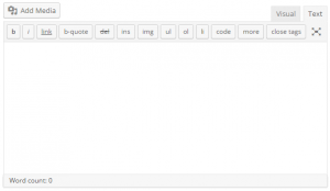 WordPress Text Editor Quicktags